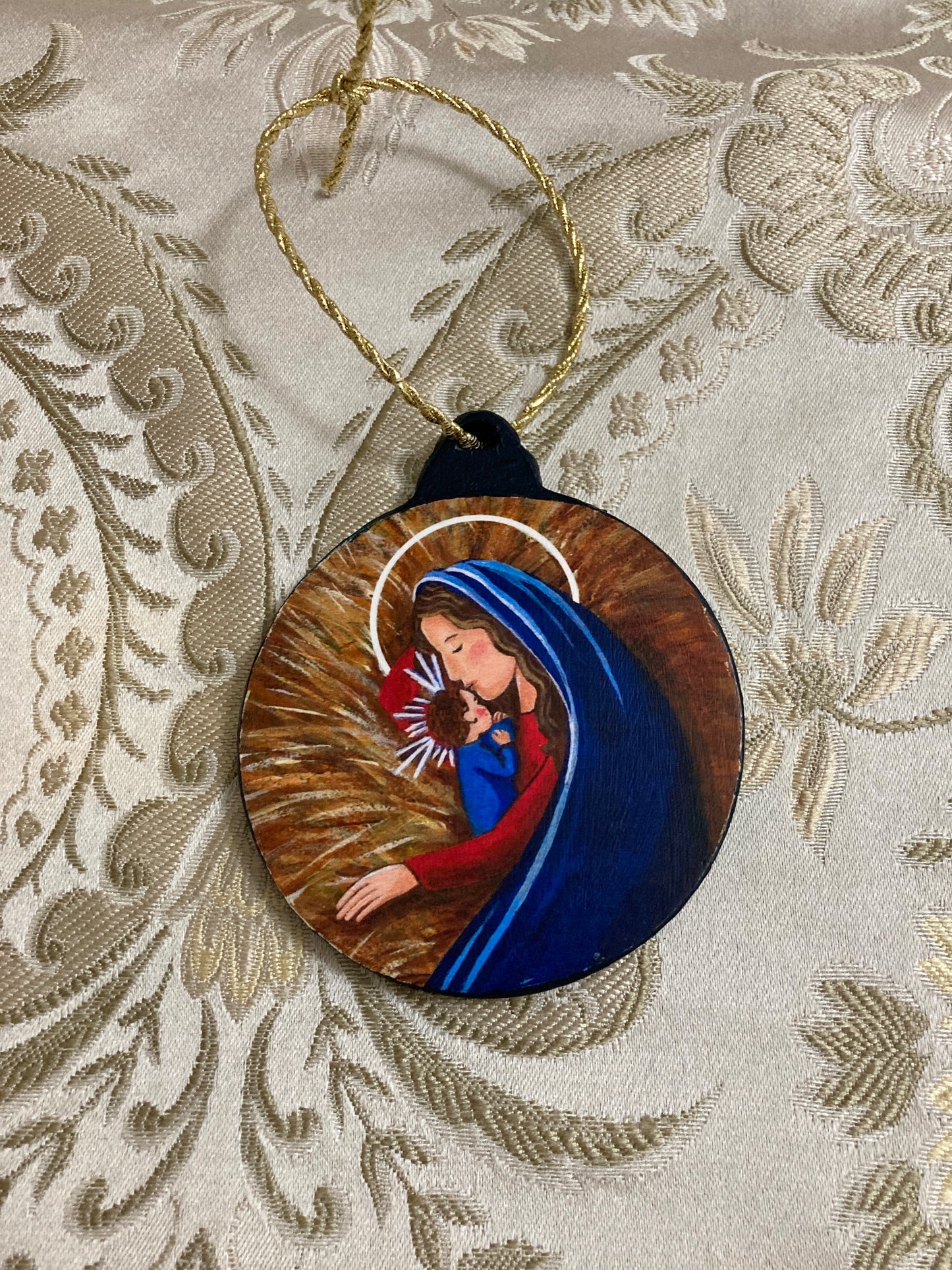 Silent Night Handmade Wood Ornament