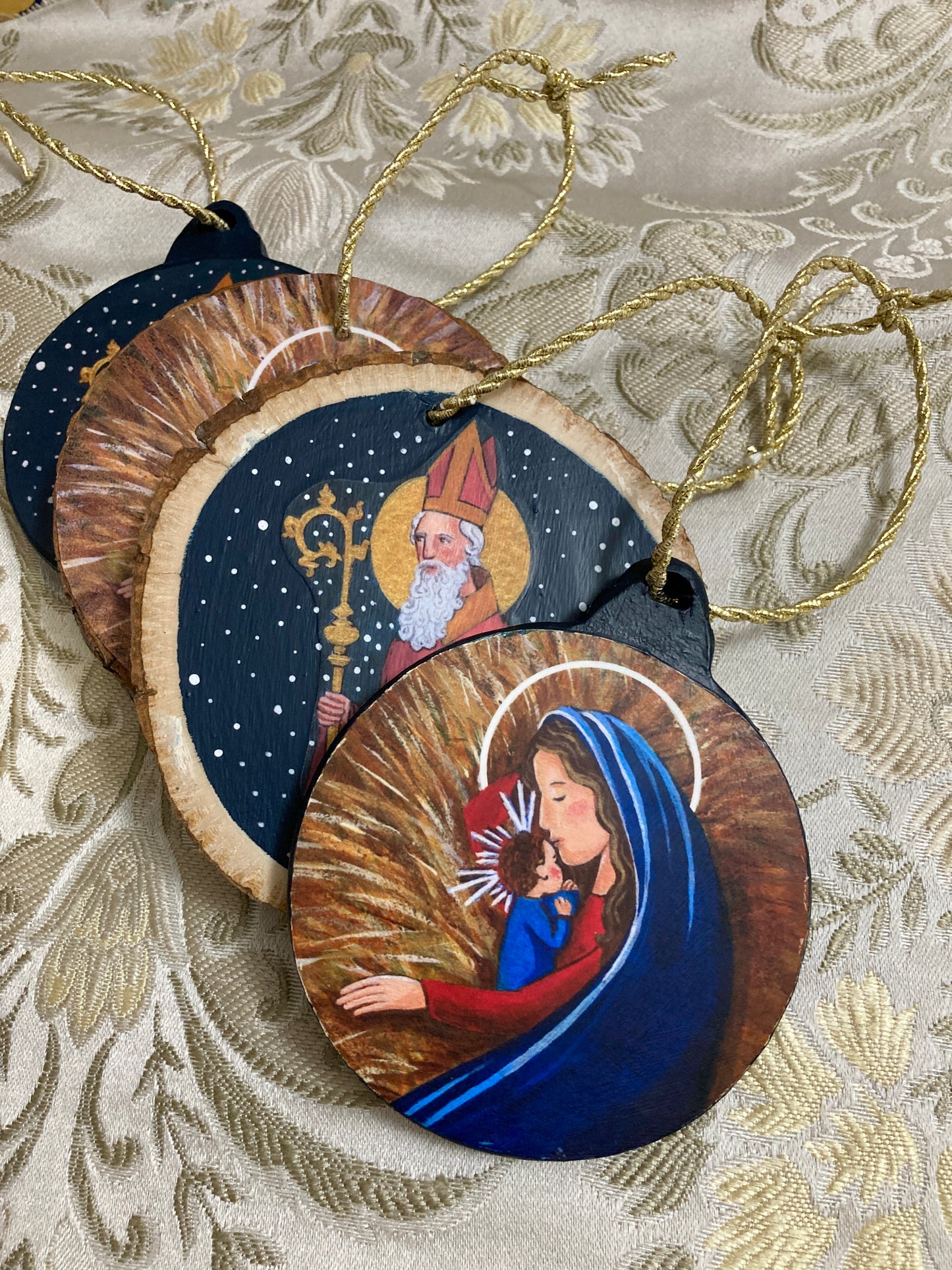 Silent Night Handmade Wood Ornament