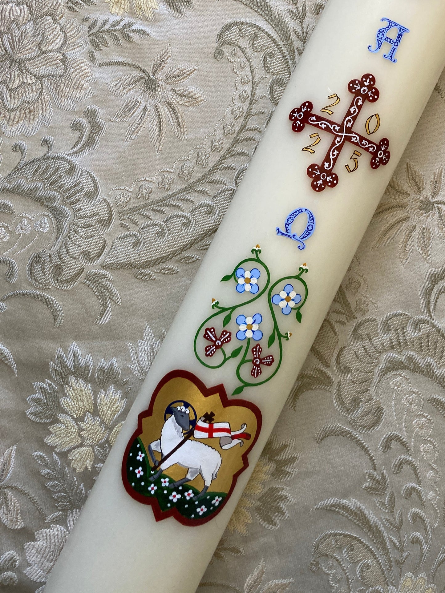 Medieval Vines Paschal Candle (Color Variation)