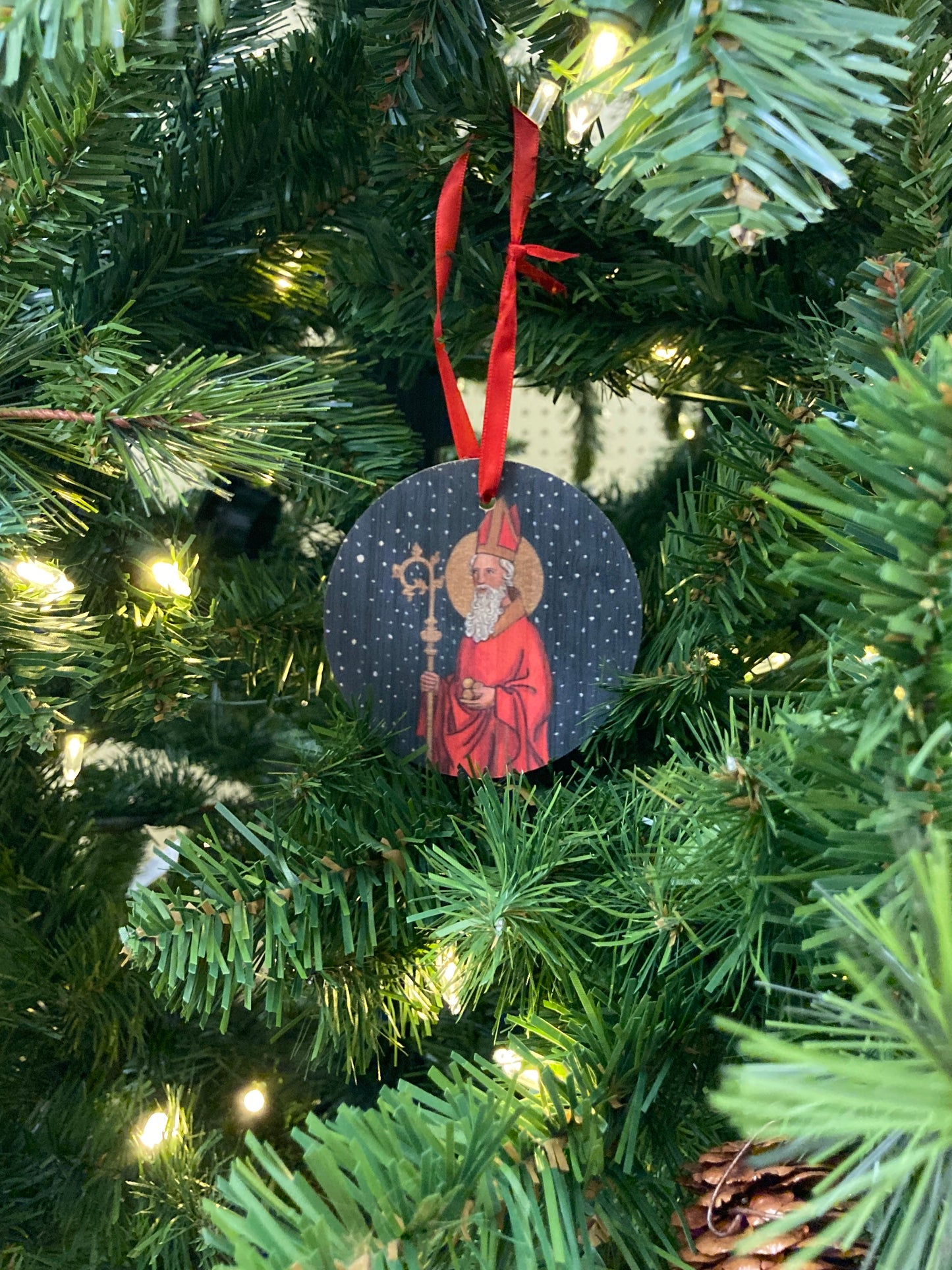 St Nicholas Wooden Ornament