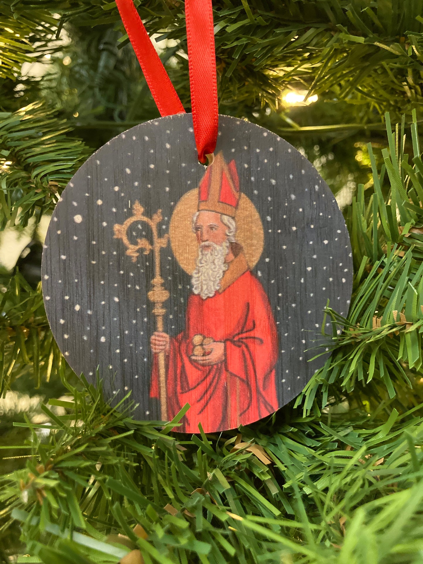 St Nicholas Wooden Ornament