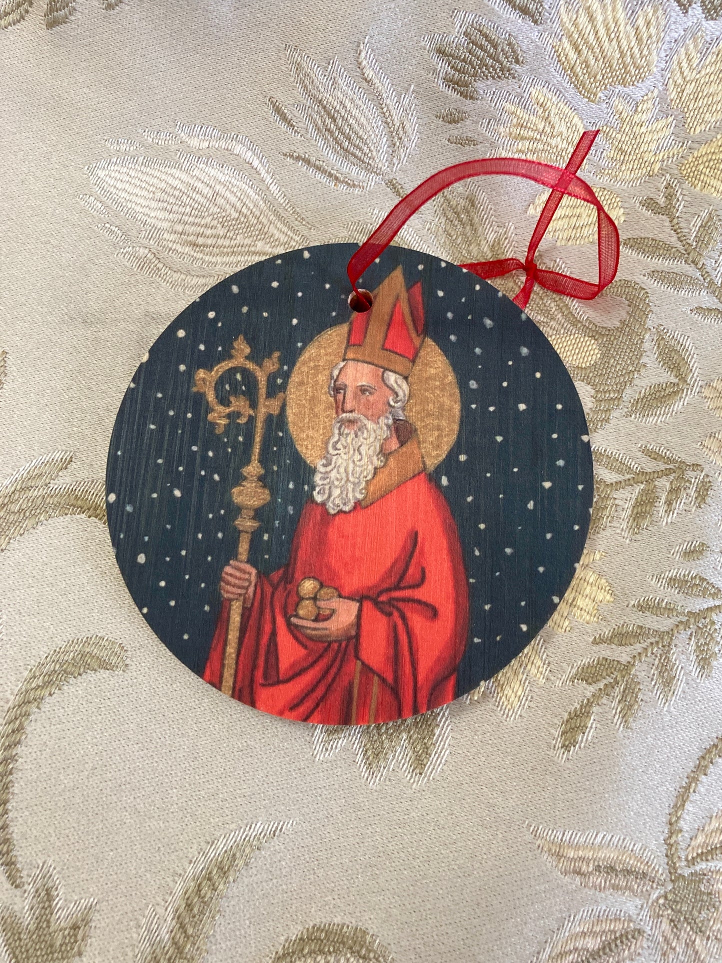 St Nicholas Wooden Ornament