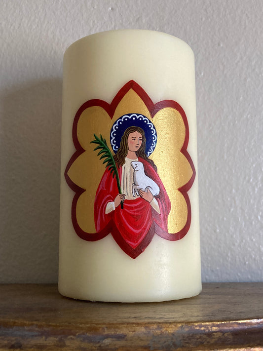 Reserved Custom Candles - Sts. Agnes & Pancras