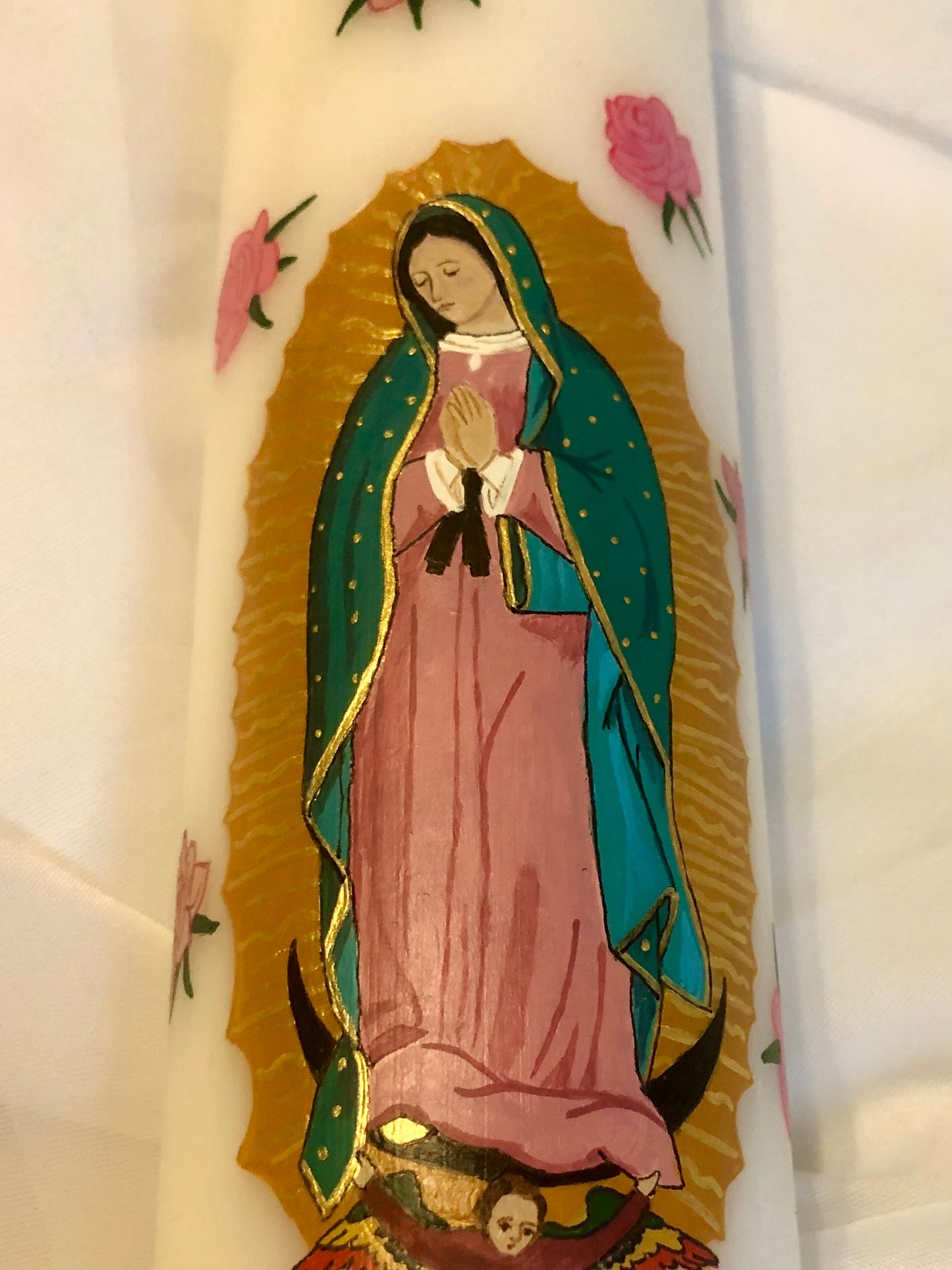 Reserved Listing - Our Lady of Guadalupe Candle
