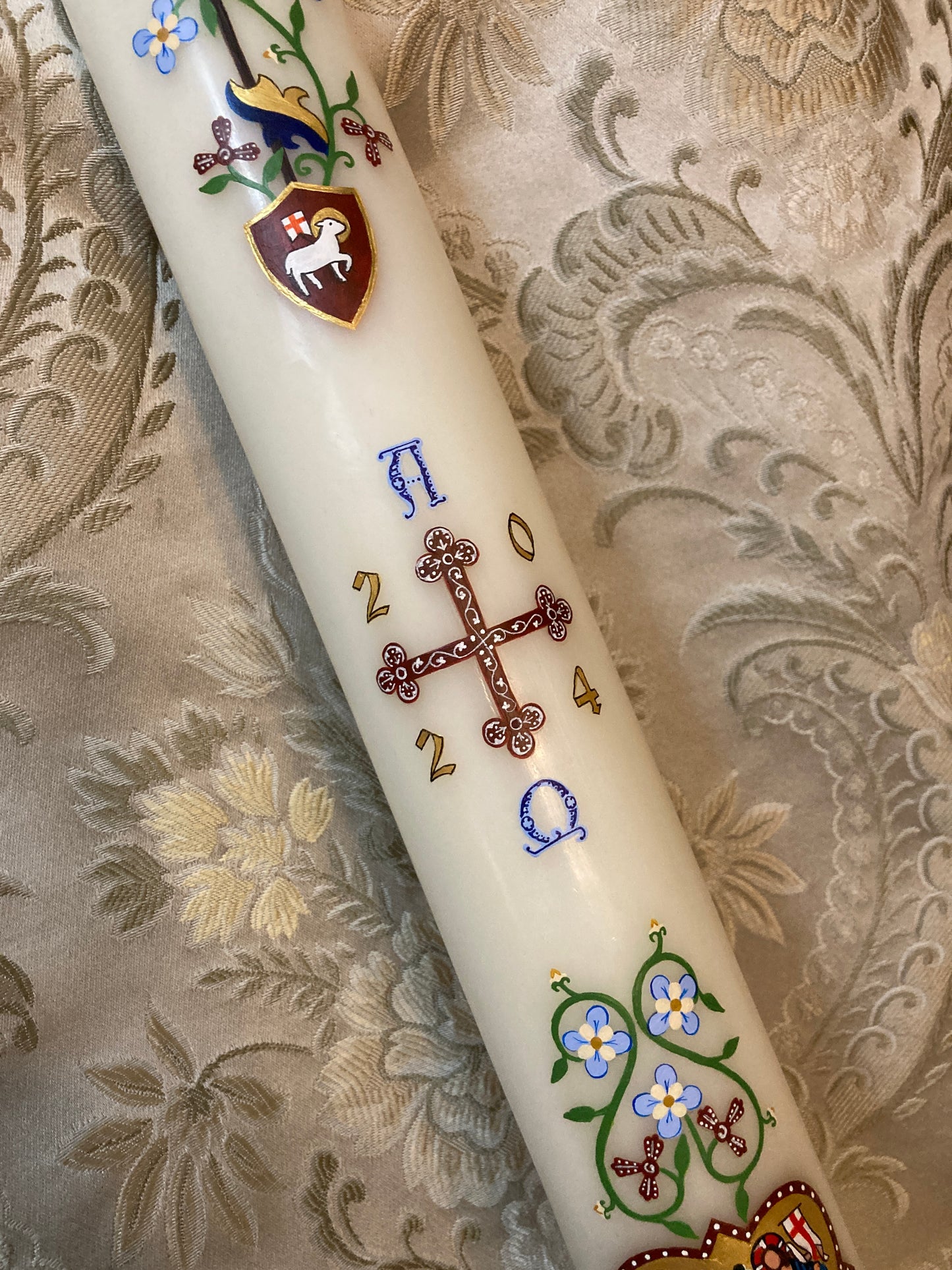 Medieval Vines Paschal Candle (Color Variation)