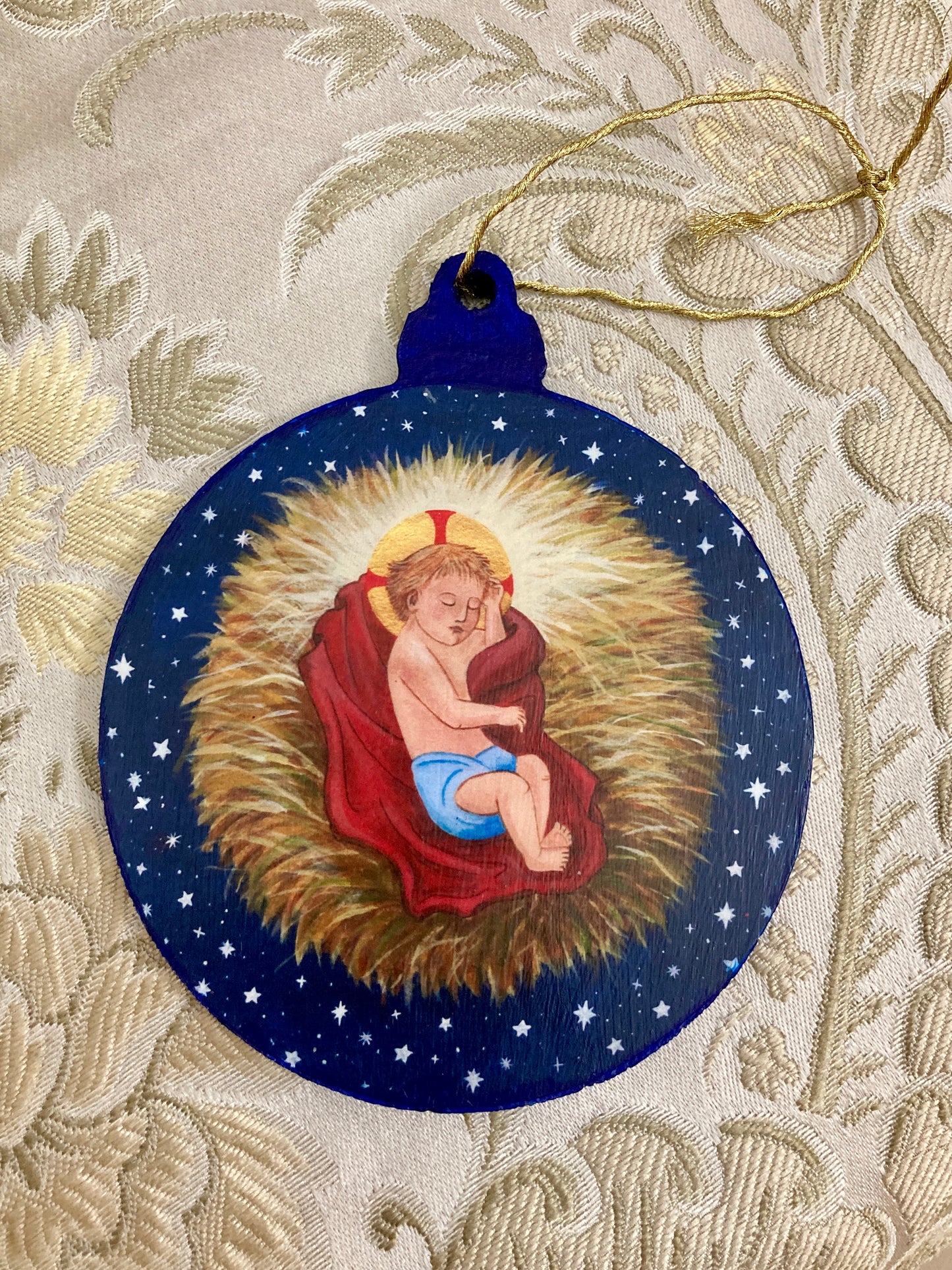 Baby Jesus Handmade Wood Ornament