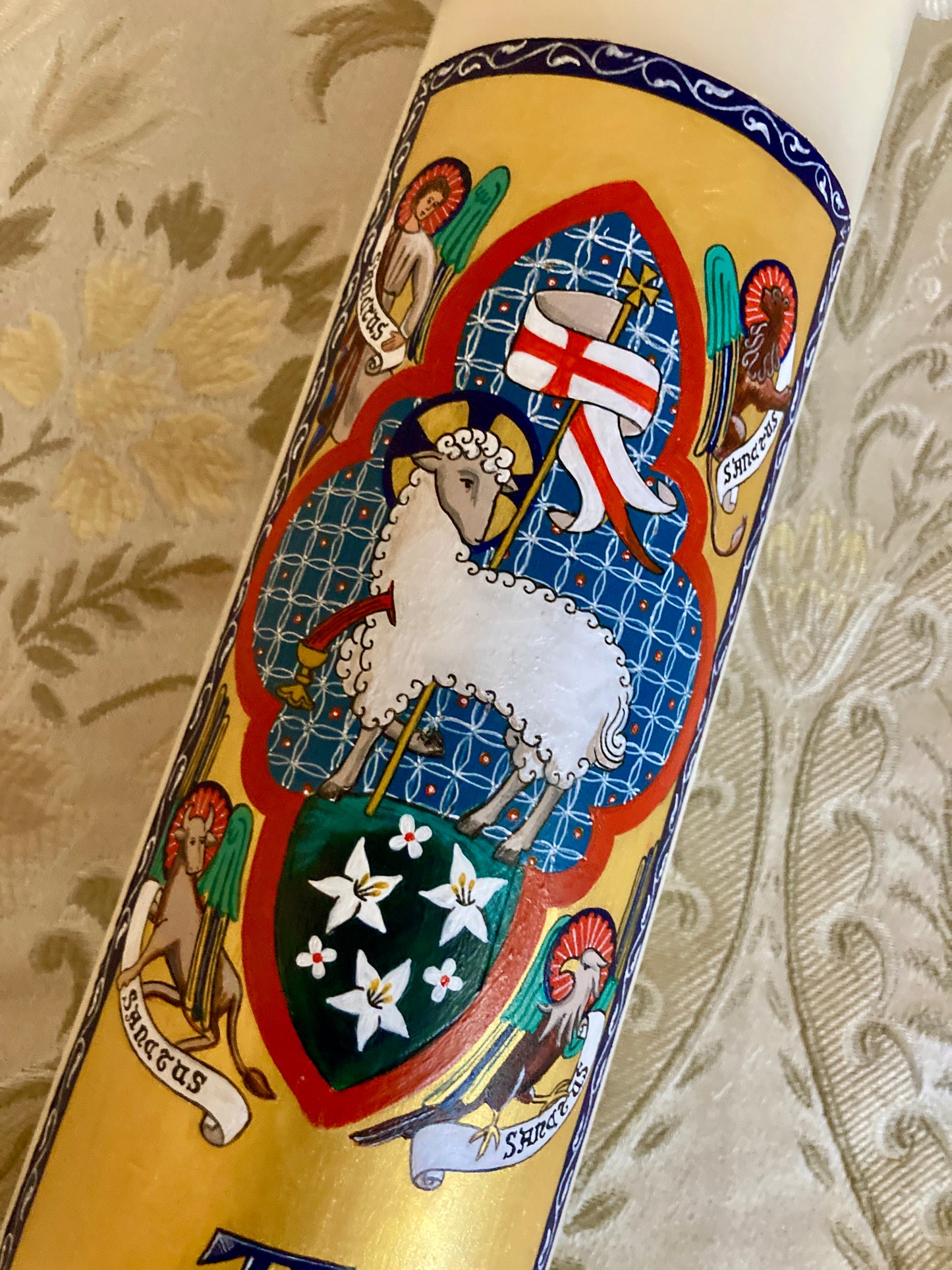Adoration of the Lamb Paschal Candle