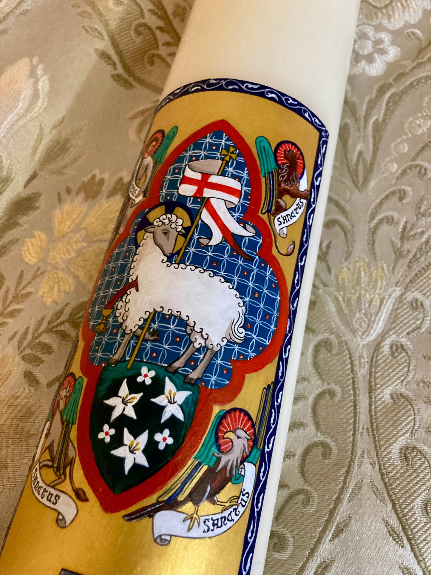 Adoration of the Lamb Paschal Candle