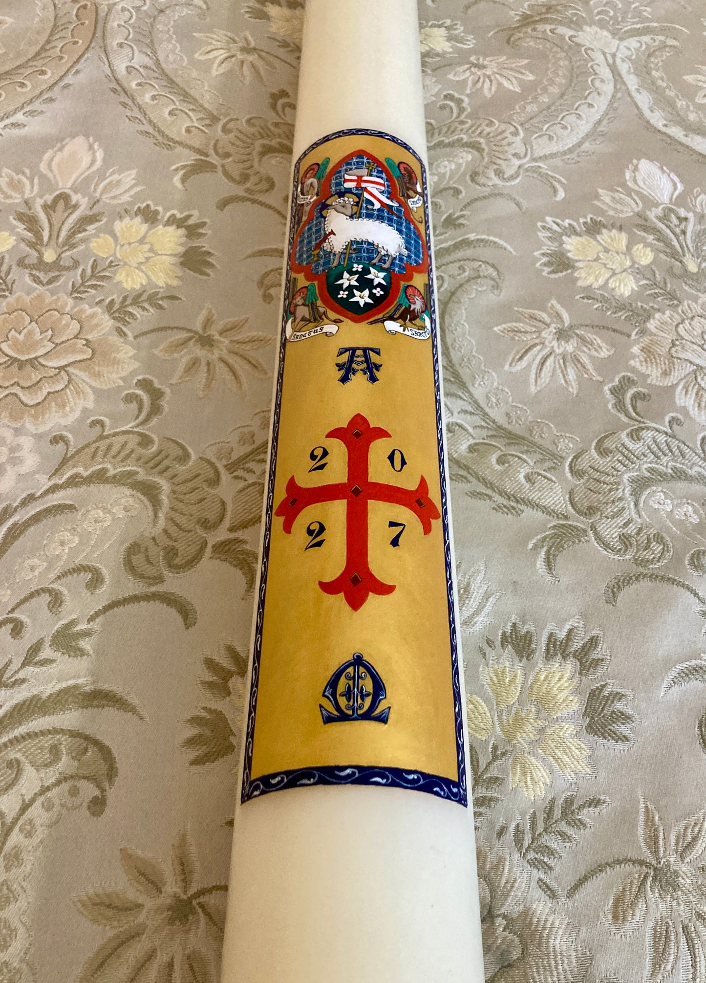 Adoration of the Lamb Paschal Candle