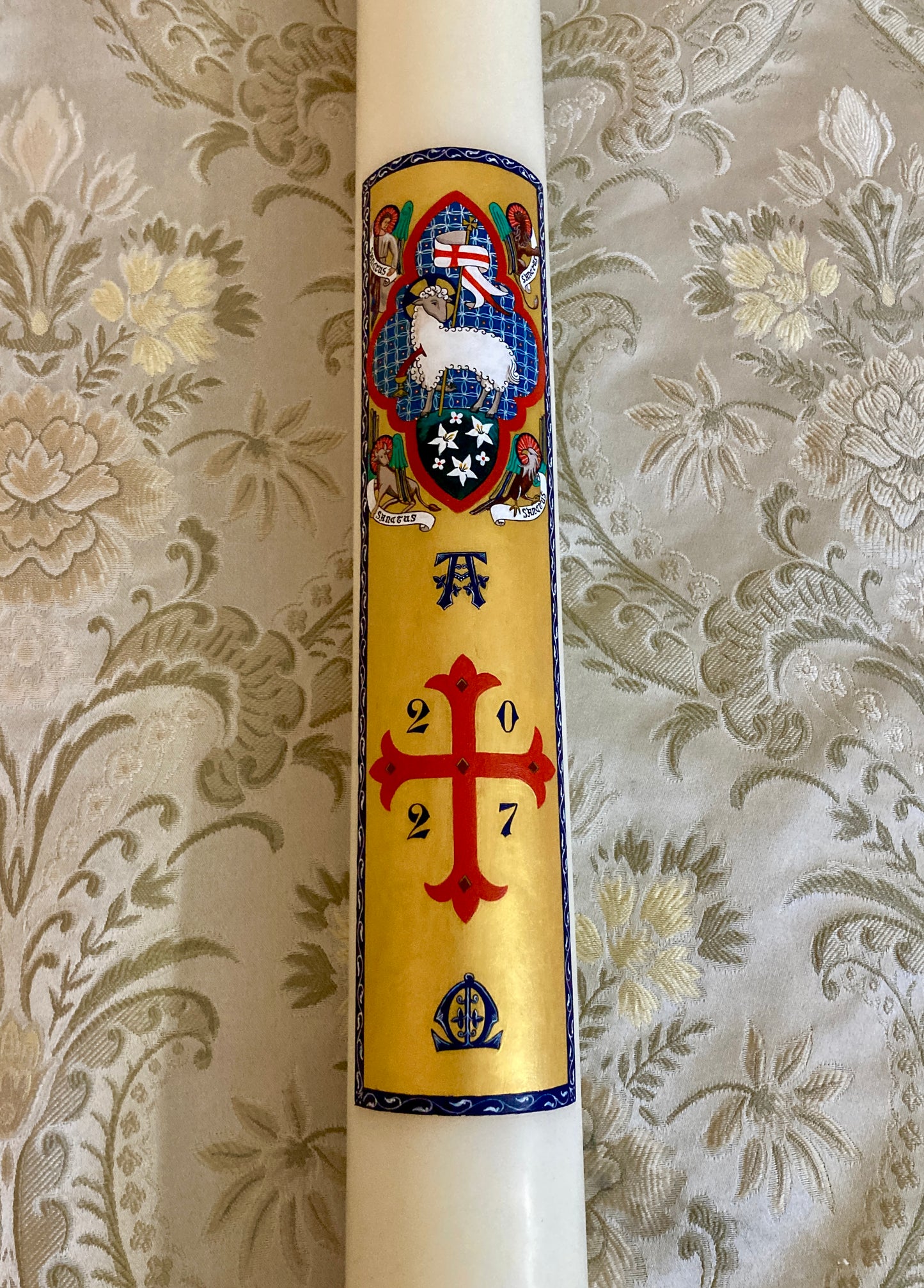 Adoration of the Lamb Paschal Candle