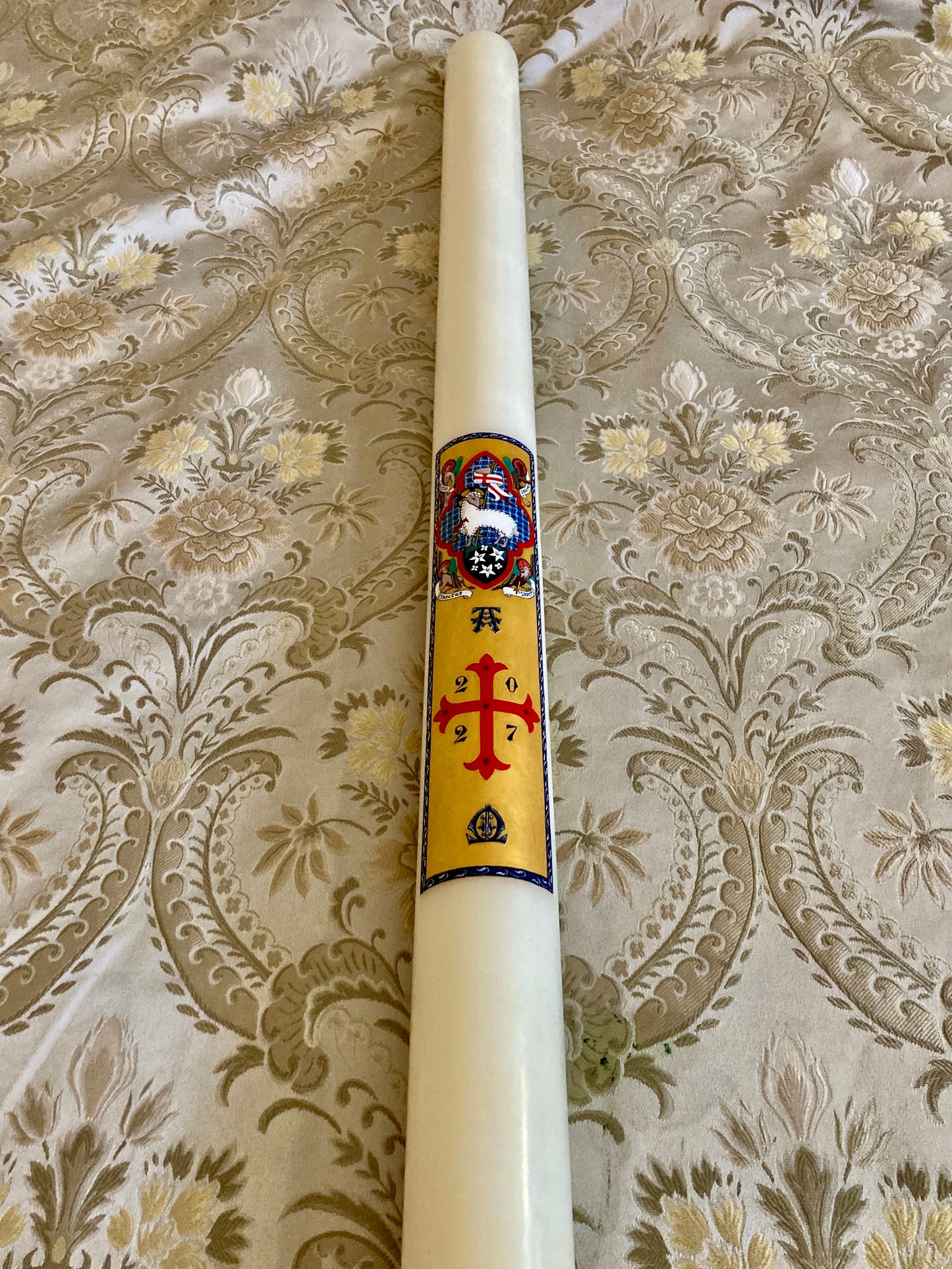 Adoration of the Lamb Paschal Candle