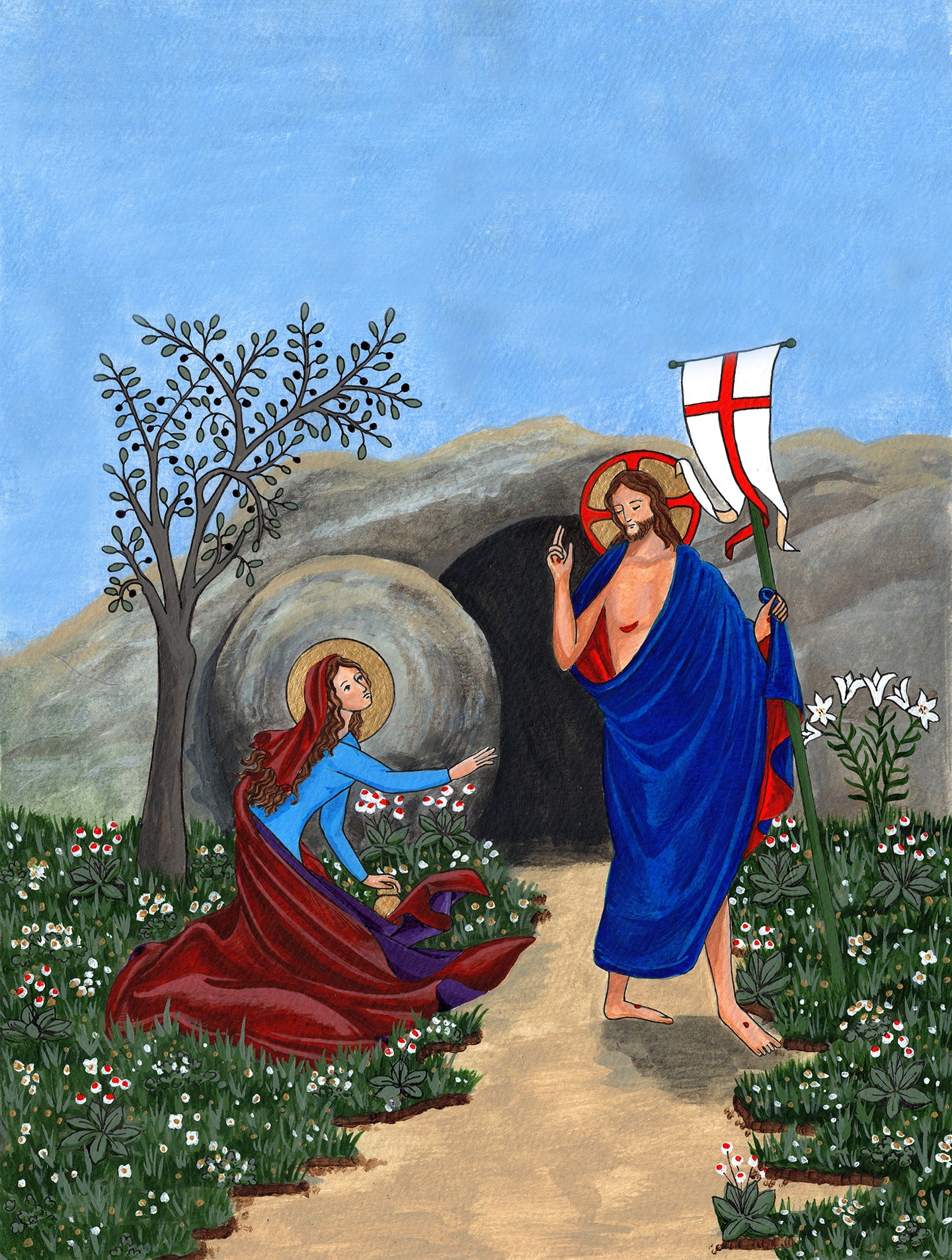 Christ and Magdalene Easter Card