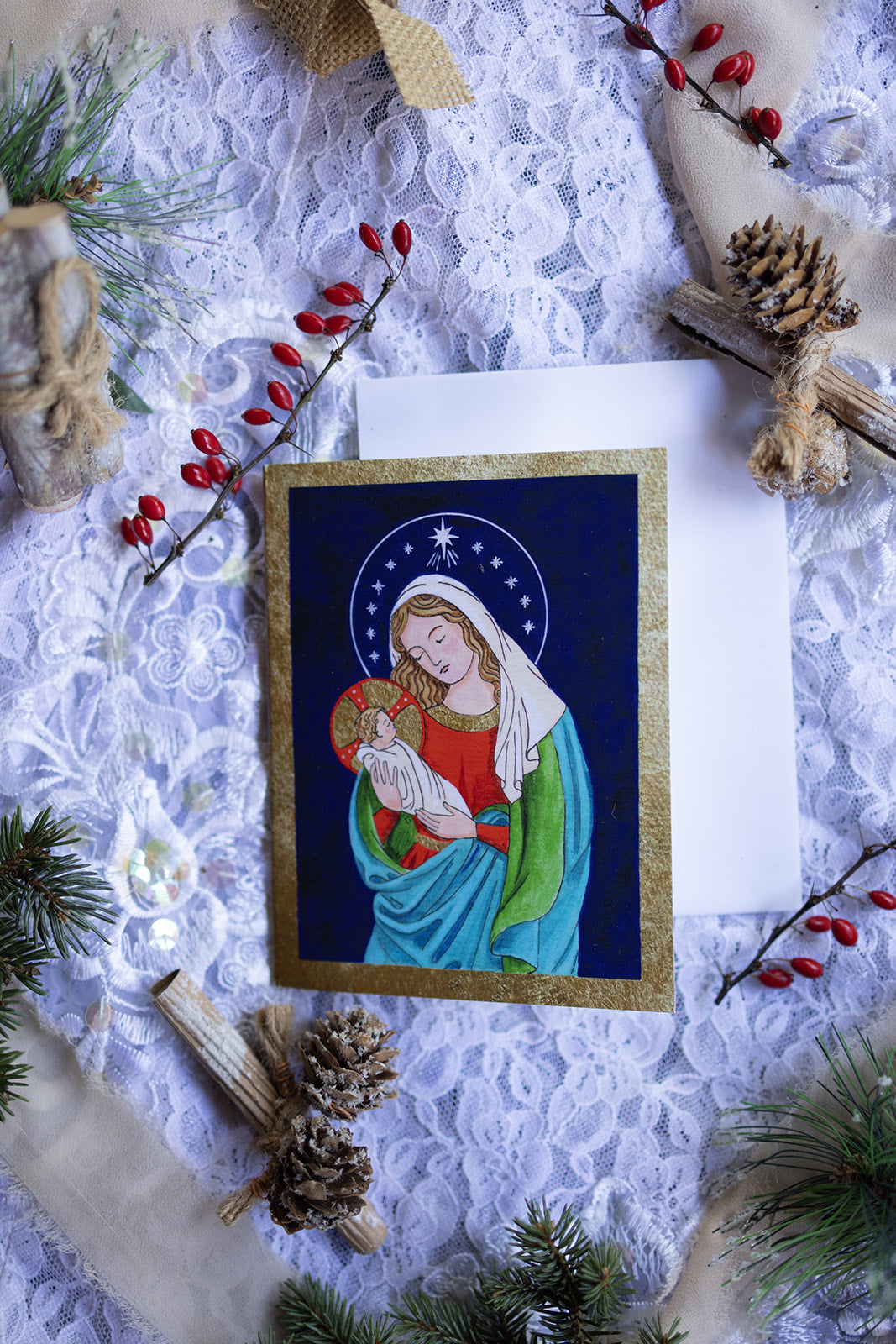 Madonna and Child Christmas Card